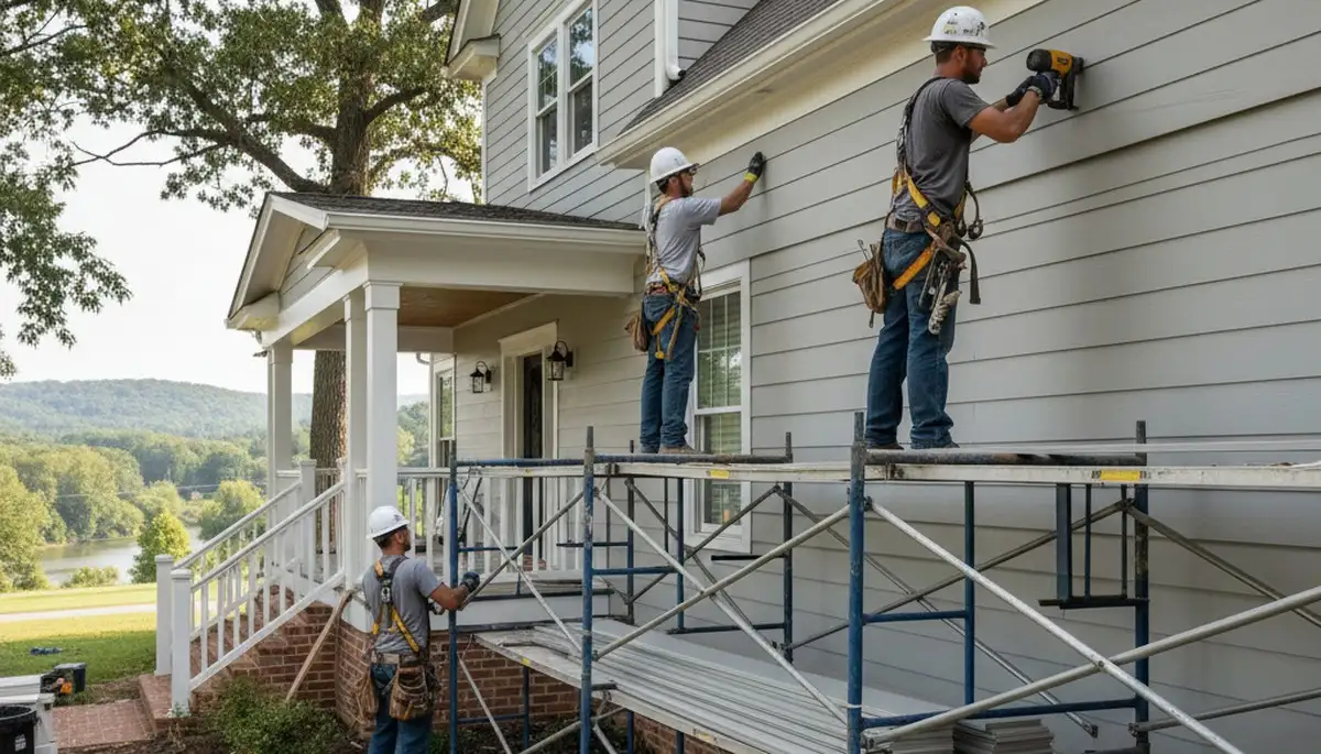 Vinyl siding installation in Nashville, TN by a professional siding contractor