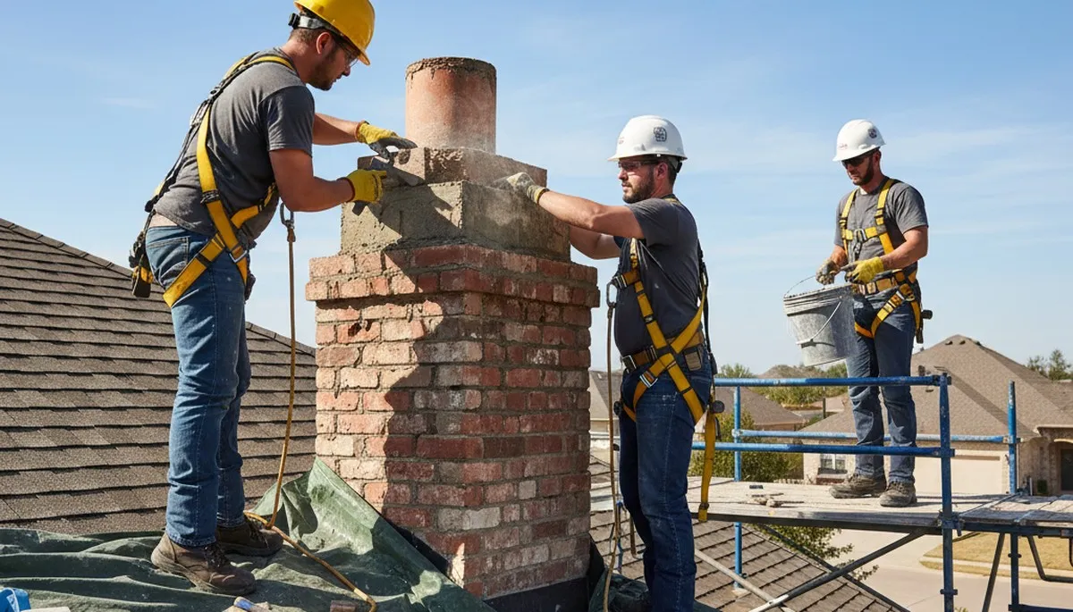 Nashville, TN chimney repair by FX Remodeling & Exteriors for leak protection and masonry restoration