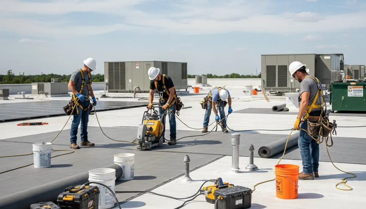Commercial roofing installation in Nashville, TN for business protection from heat, humidity, and storms