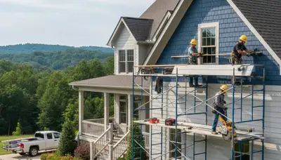 Vinyl siding installation in Nashville, TN by a professional siding contractor
