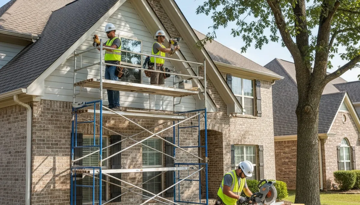 Vinyl siding installation in Nashville, TN for a residential home exterior