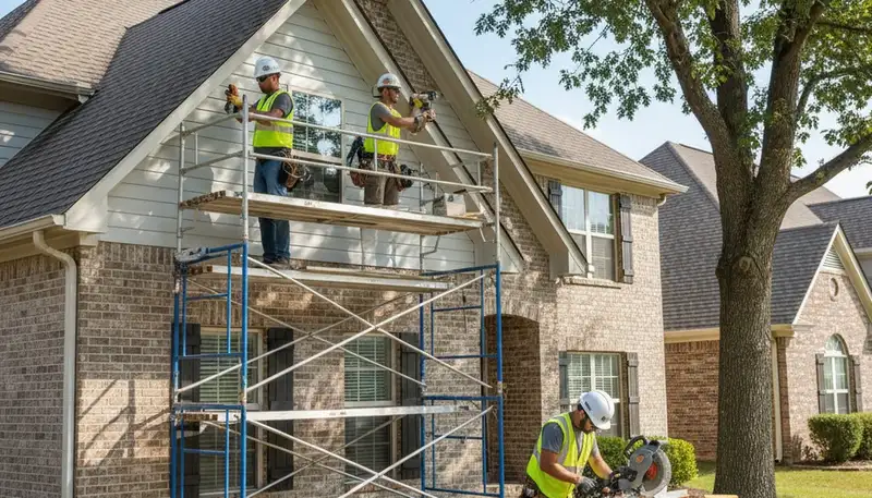 Vinyl siding installation in Nashville, TN for a residential home exterior