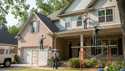 Vinyl siding installation for Nashville, TN homes by a professional siding contractor