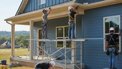 Vinyl siding installation by Nashville, TN siding contractors for a home exterior upgrade