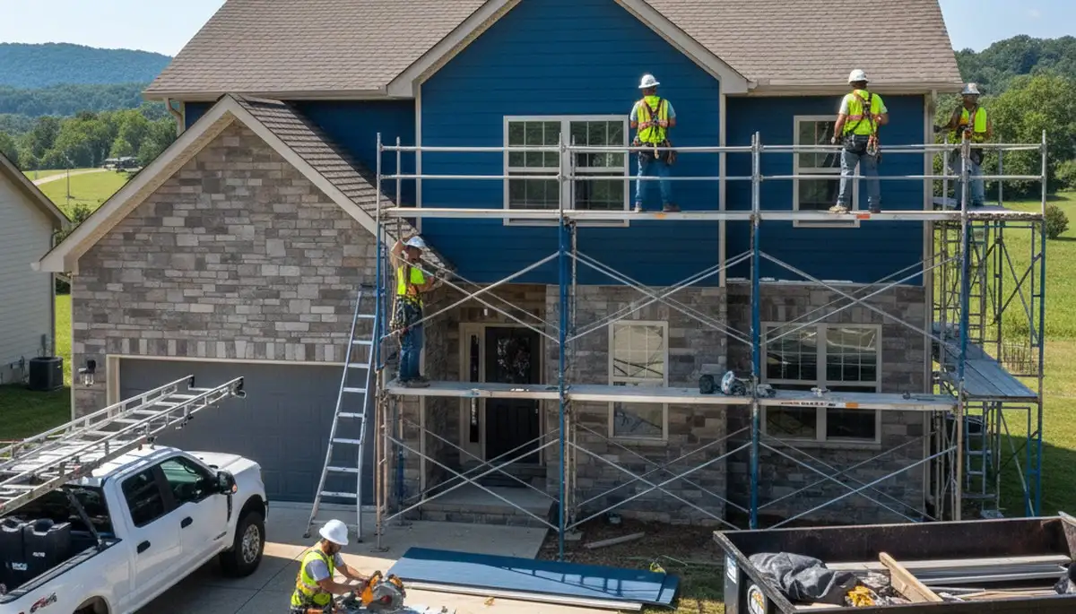 Nashville, TN vinyl siding installation for a home exterior by a professional siding contractor