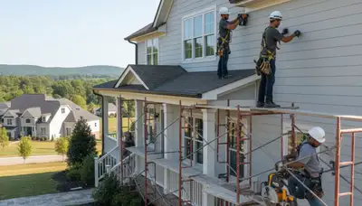 Vinyl siding installation for Nashville, TN home exterior by a professional siding contractor