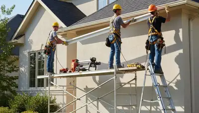 Seamless gutter installation in Nashville, TN for custom-fit home rain protection