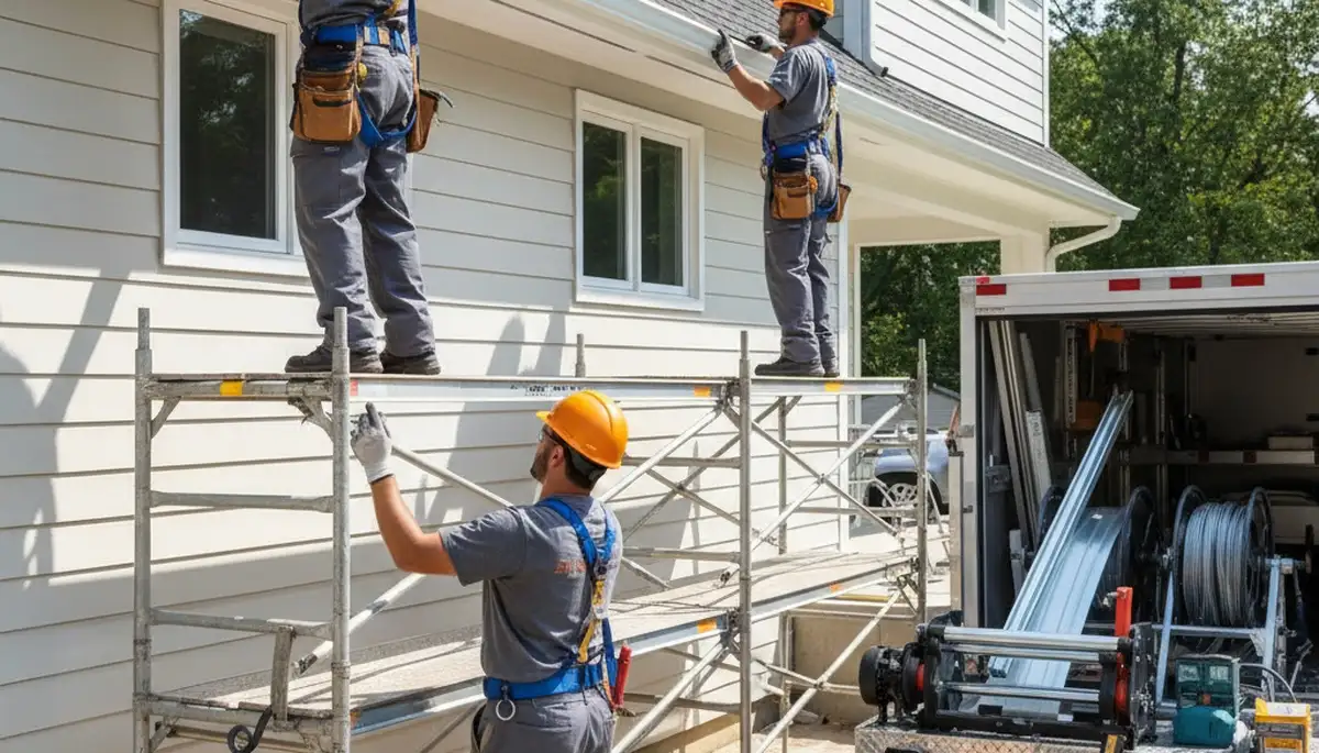 Seamless gutter installation in Nashville, TN by FX Remodeling & Exteriors for home protection