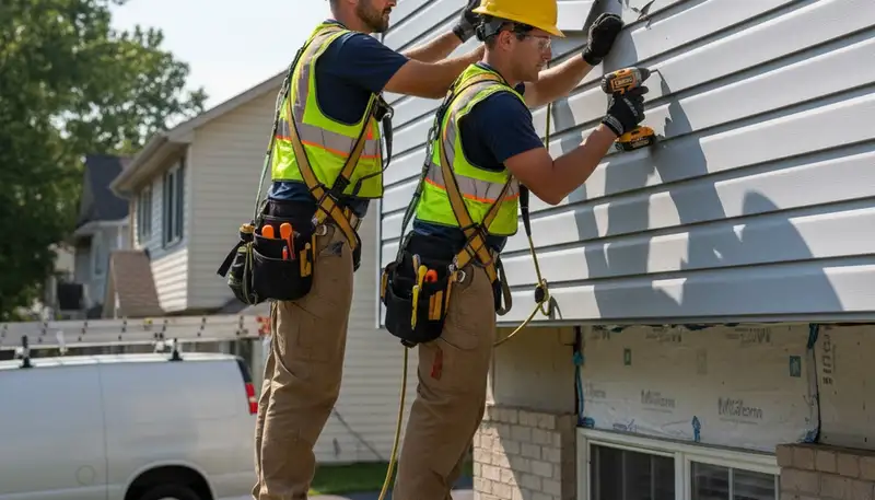 Nashville, TN vinyl siding repair by FX Remodeling & Exteriors on a residential home